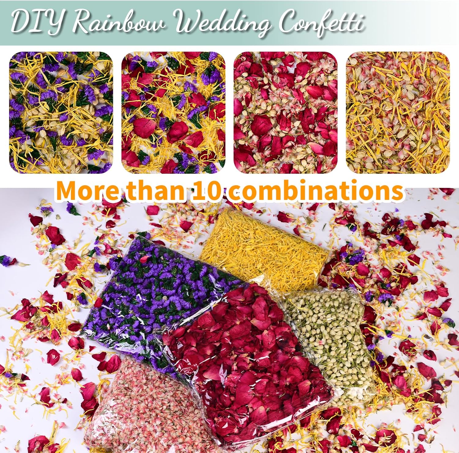 Koceko 40 Cup Biodegradable Flower Petal Wedding Confetti Set
