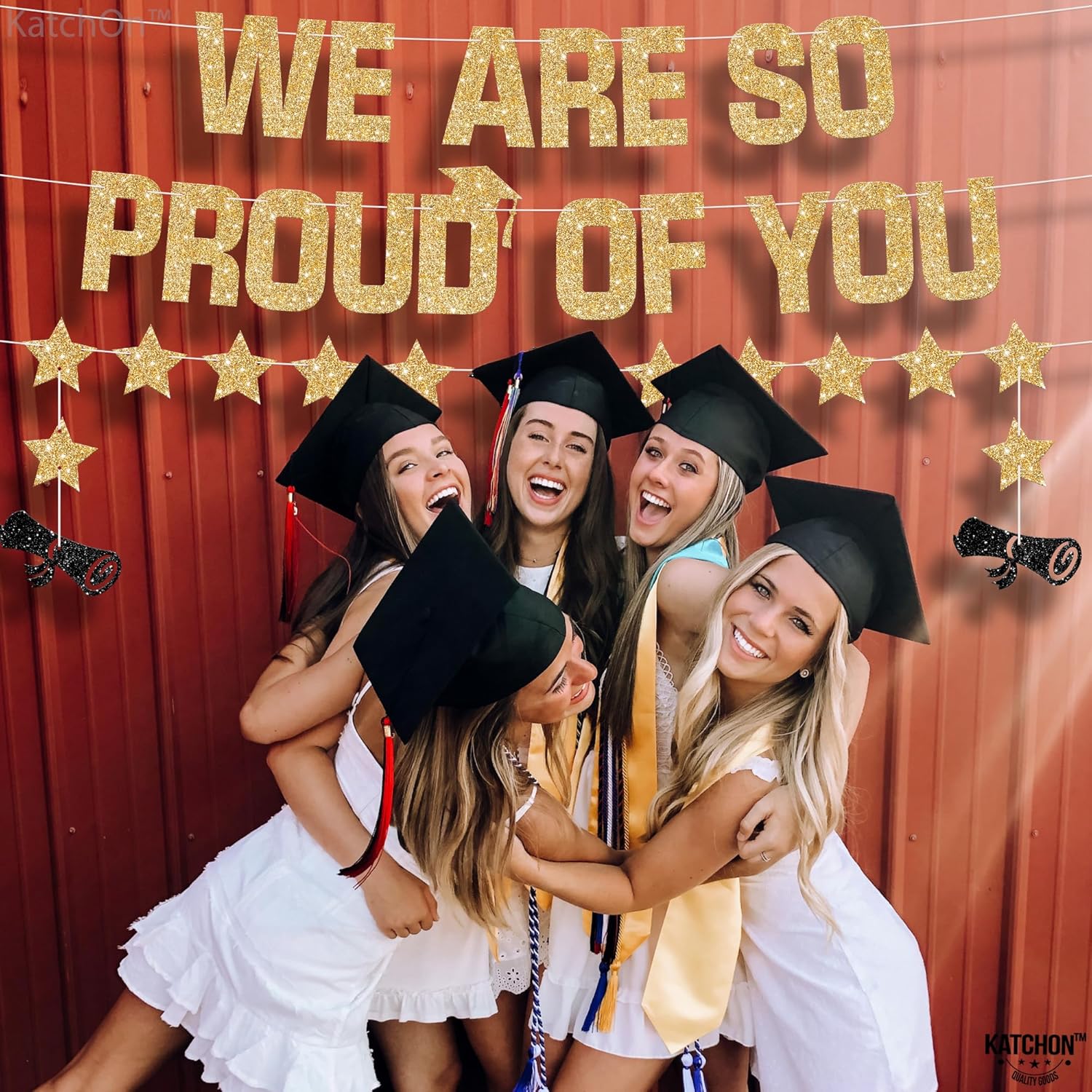 KatchOn Glitter Gold We Are So Proud of You Banner 10 Feet