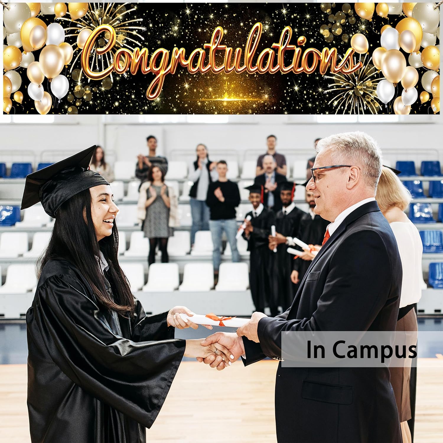 Congratulations Banner 6x13ft Graduation Celebration Decor