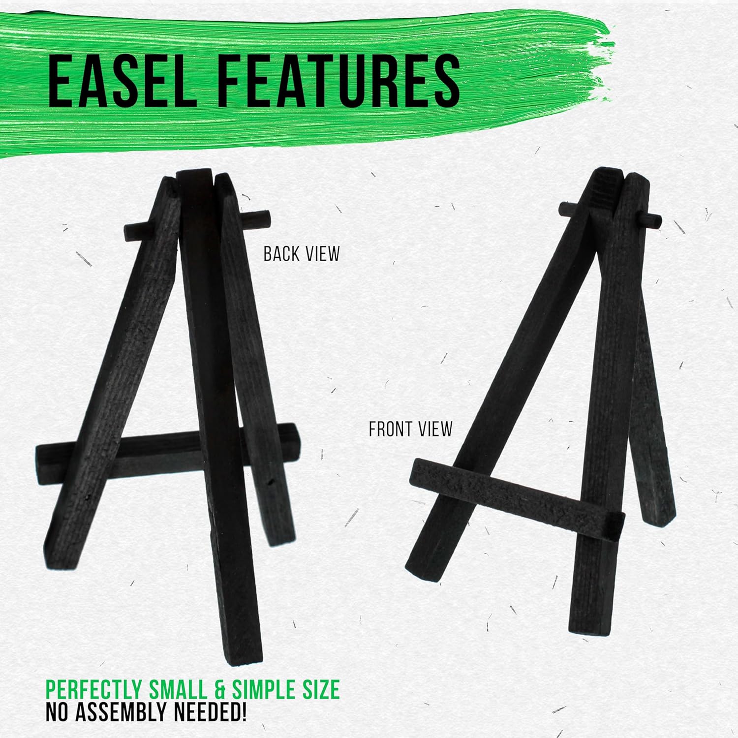 US Art Supply 8 High Small Black Wooden Easel 6 Pack
