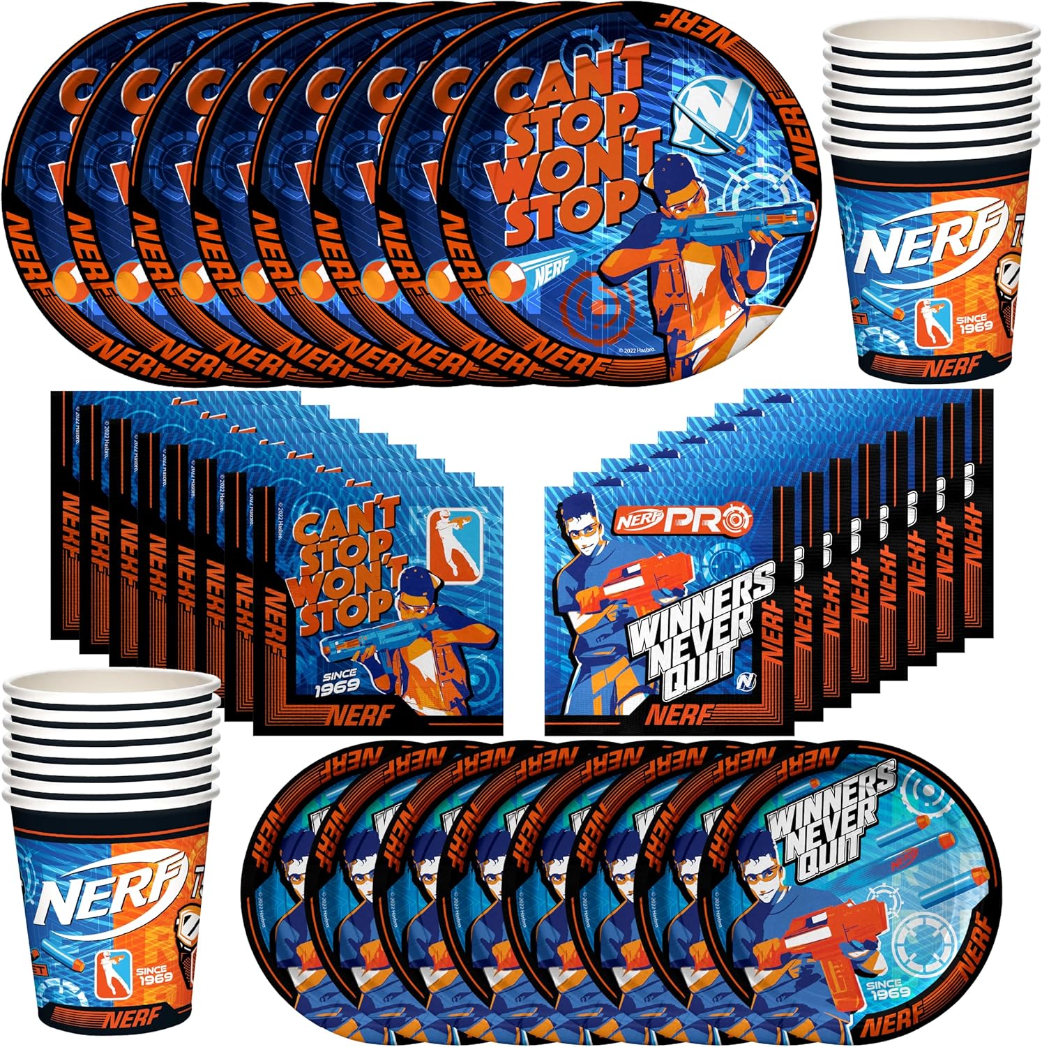 Treasures Gifted Nerf Party Supplies for 16 Guests