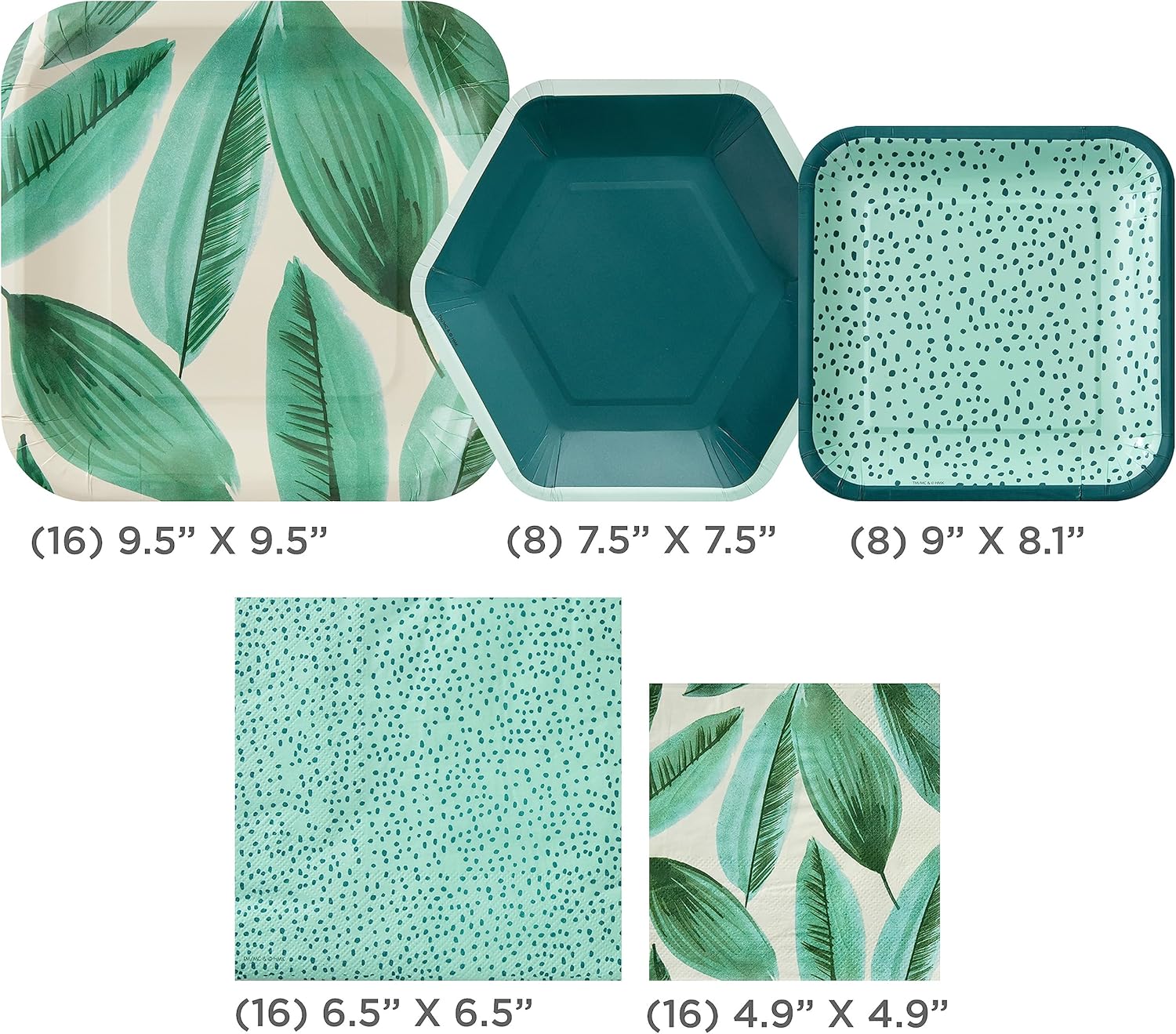 Hallmark Palm Leaves Party Pack for 16 Guests