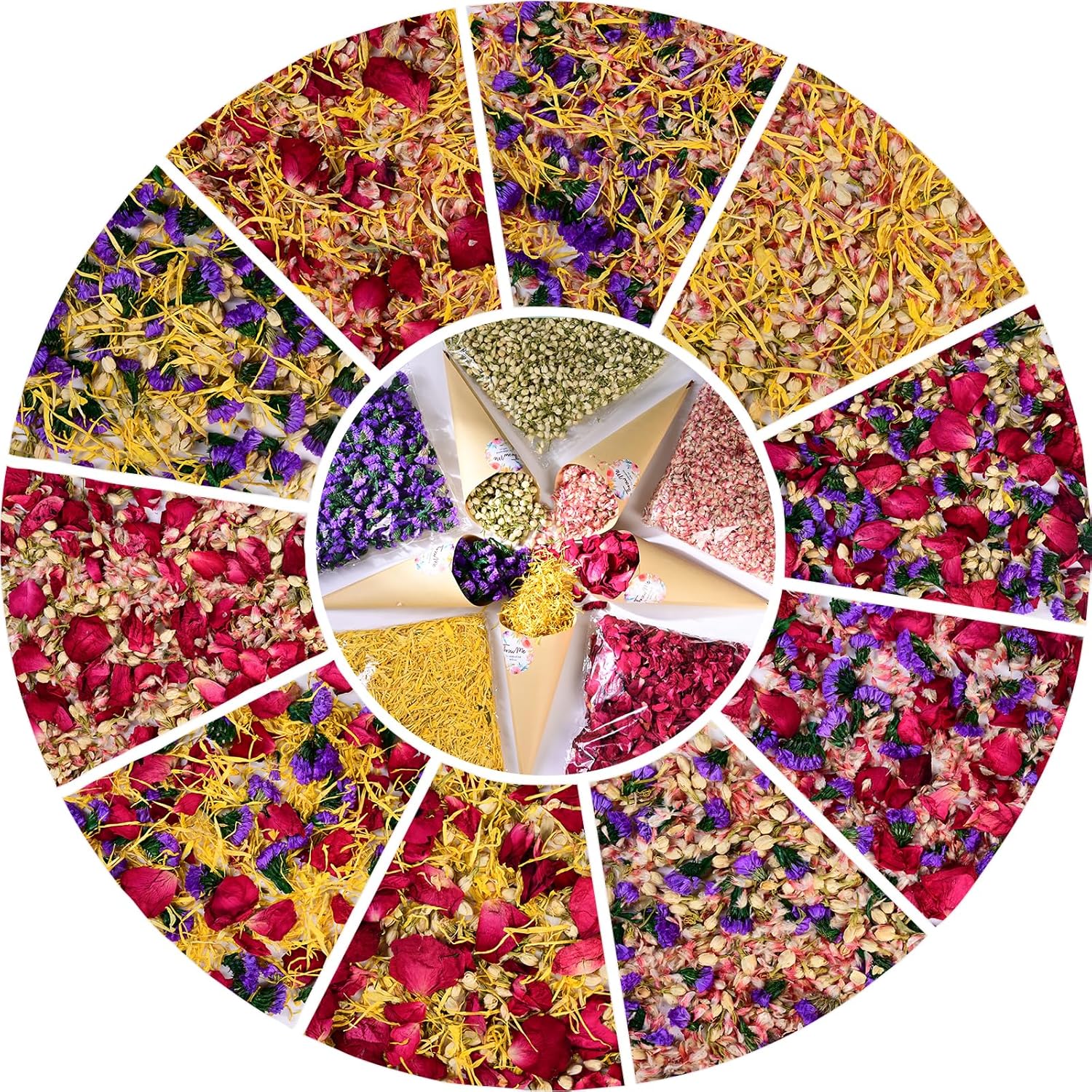Koceko 40 Cup Biodegradable Flower Petal Wedding Confetti Set