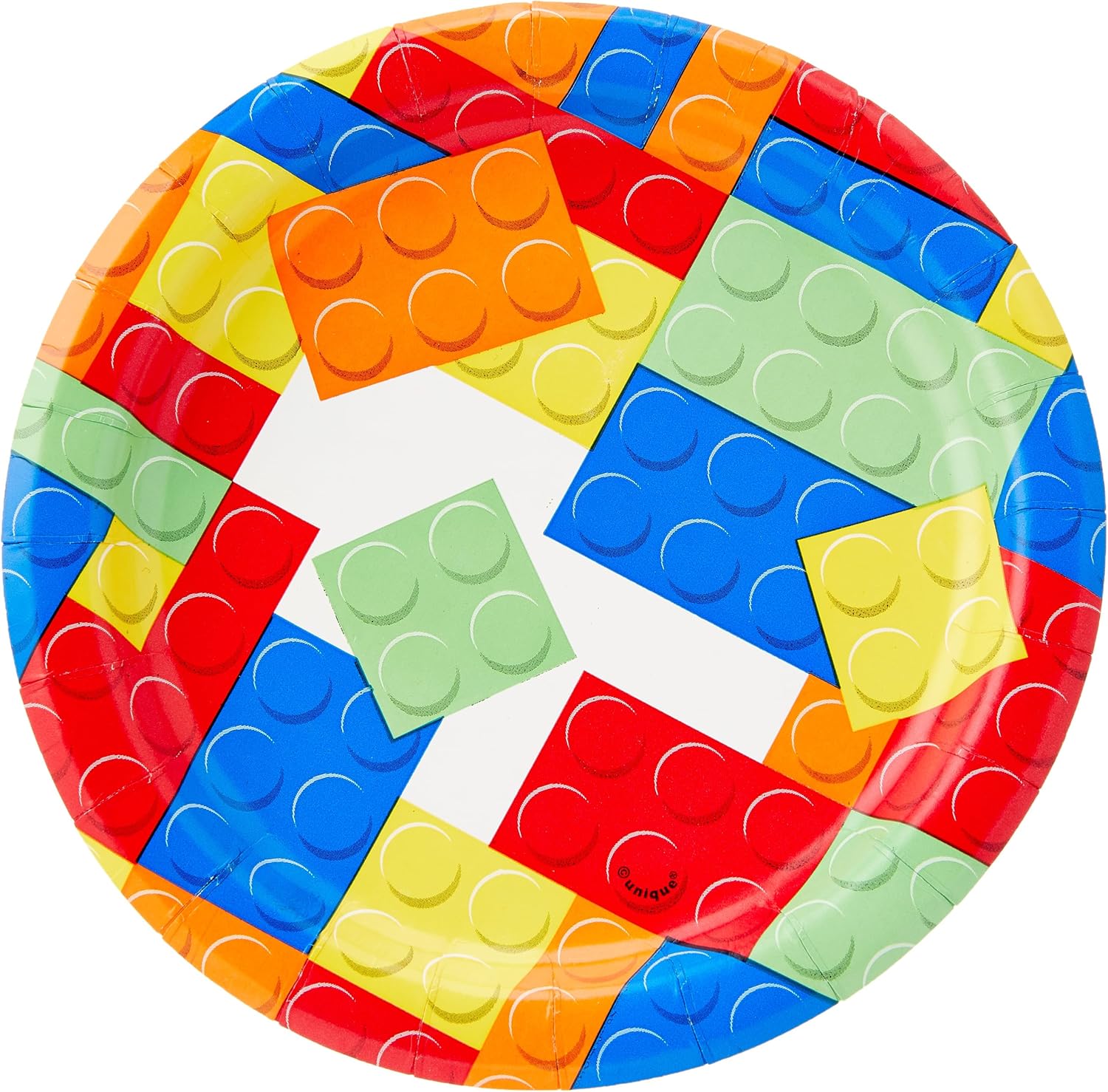 Bold Bright Building Blocks Dessert Plates Pack of 8