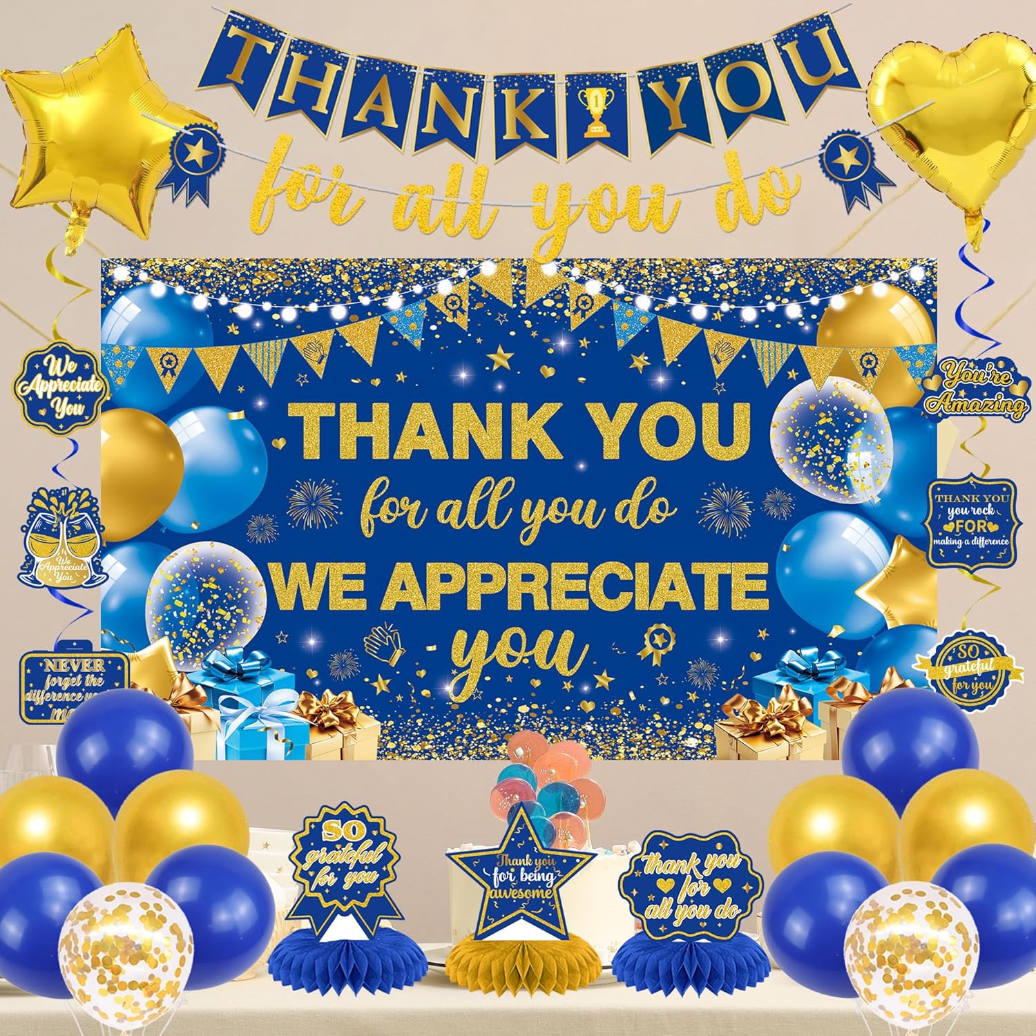 Vlipoeasn We Appreciate You Decorations Set