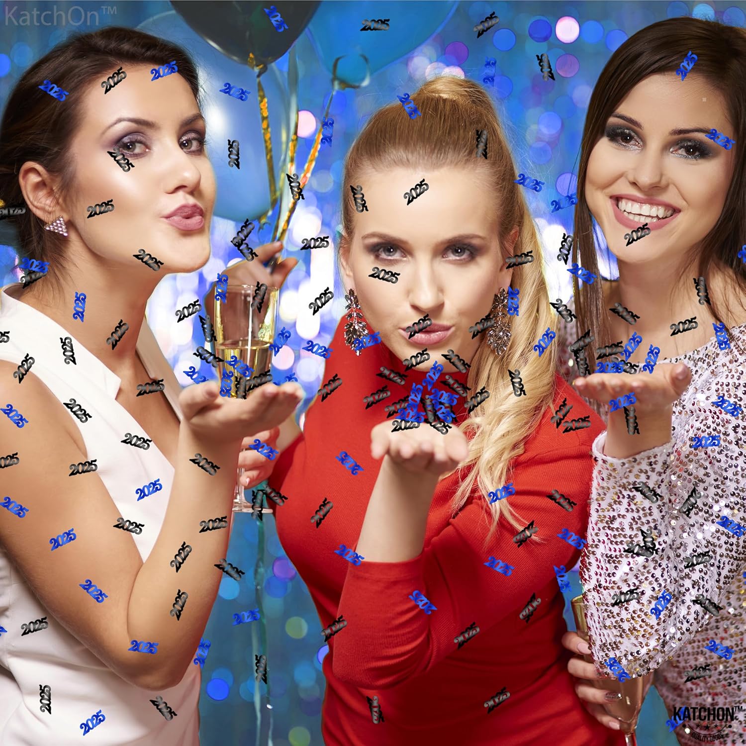 KatchOn Blue and Black Confetti Pack of 500 2025