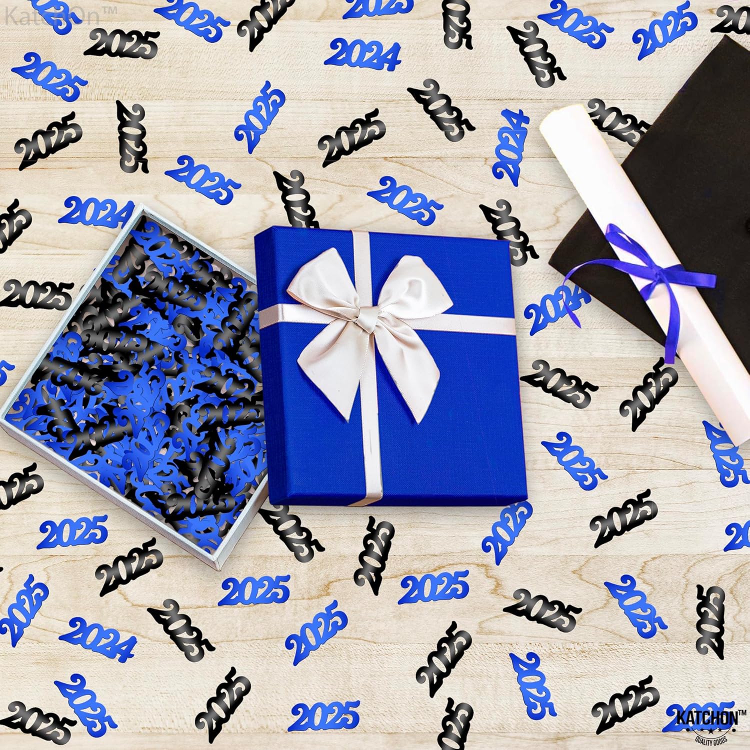 KatchOn Blue and Black Confetti Pack of 500 2025