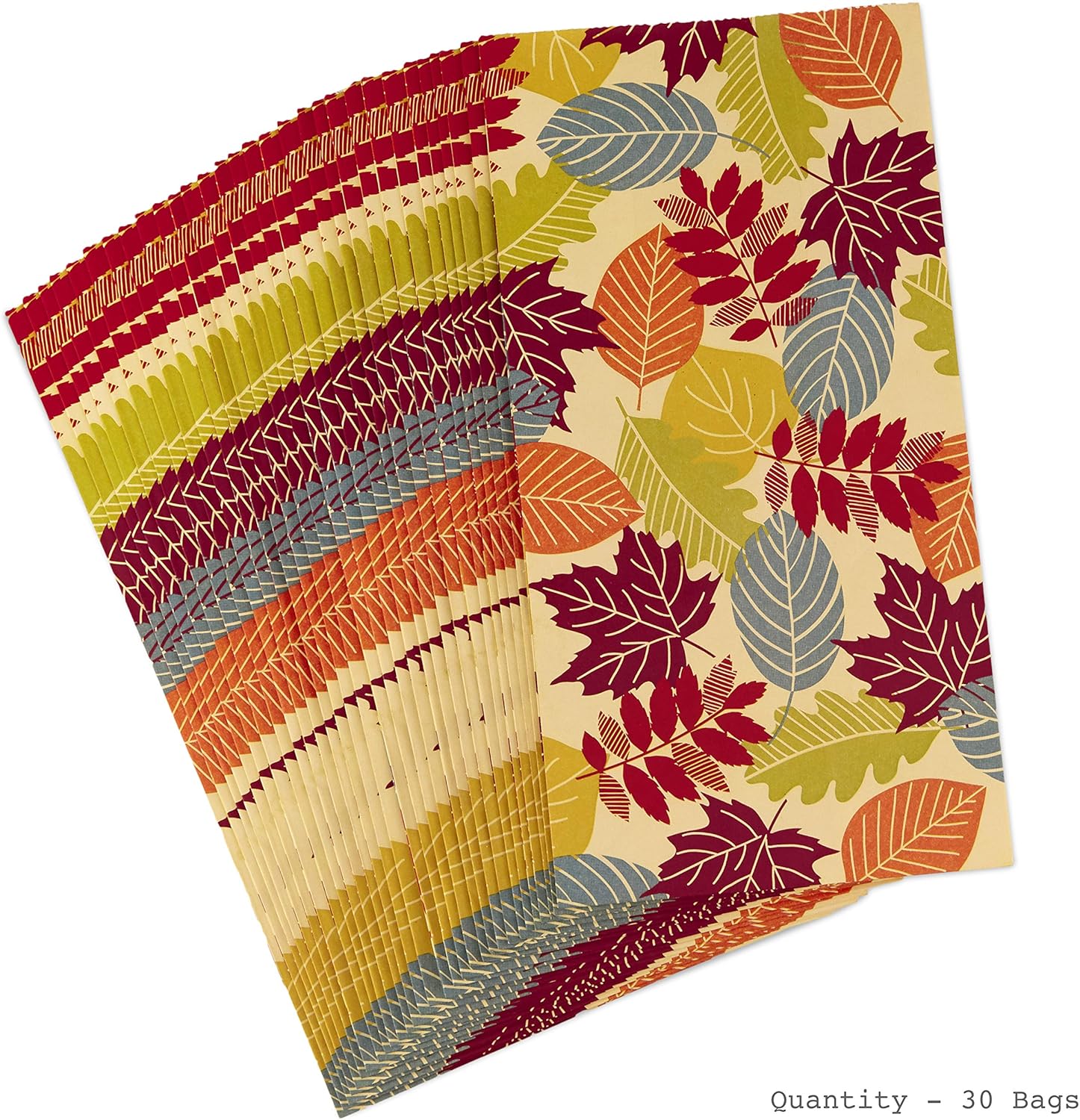 Hallmark Fall Leaves Party Favor and Wrapped Treat Bags 30 Ct
