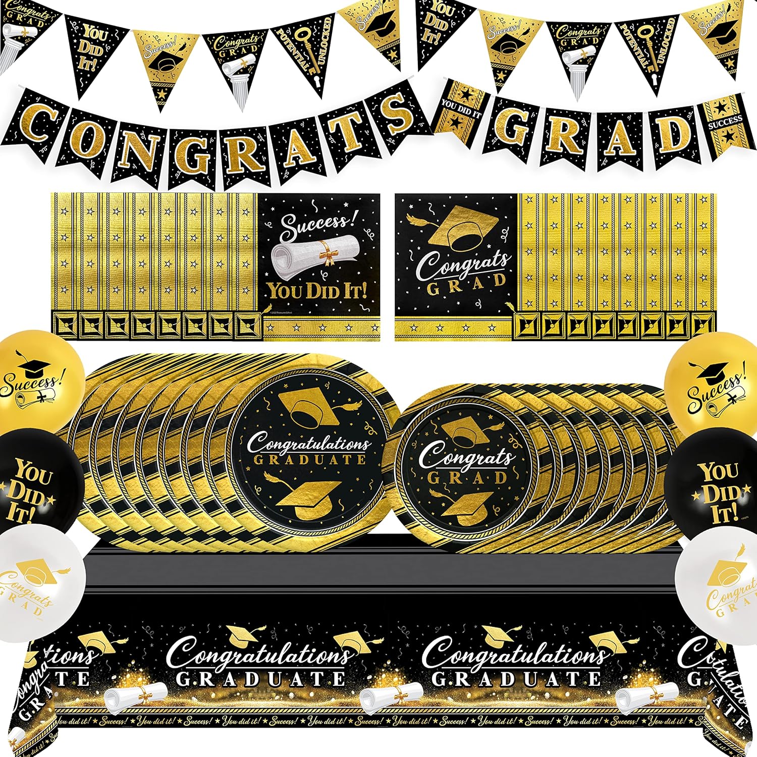 Treasures Gifted 2025 Graduation Decor Set - 24 Serving