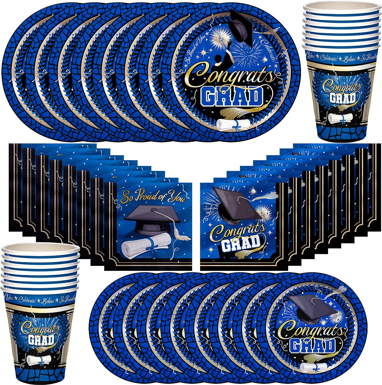 Treasures Gifted Blue 2025 Graduation Decorations Set