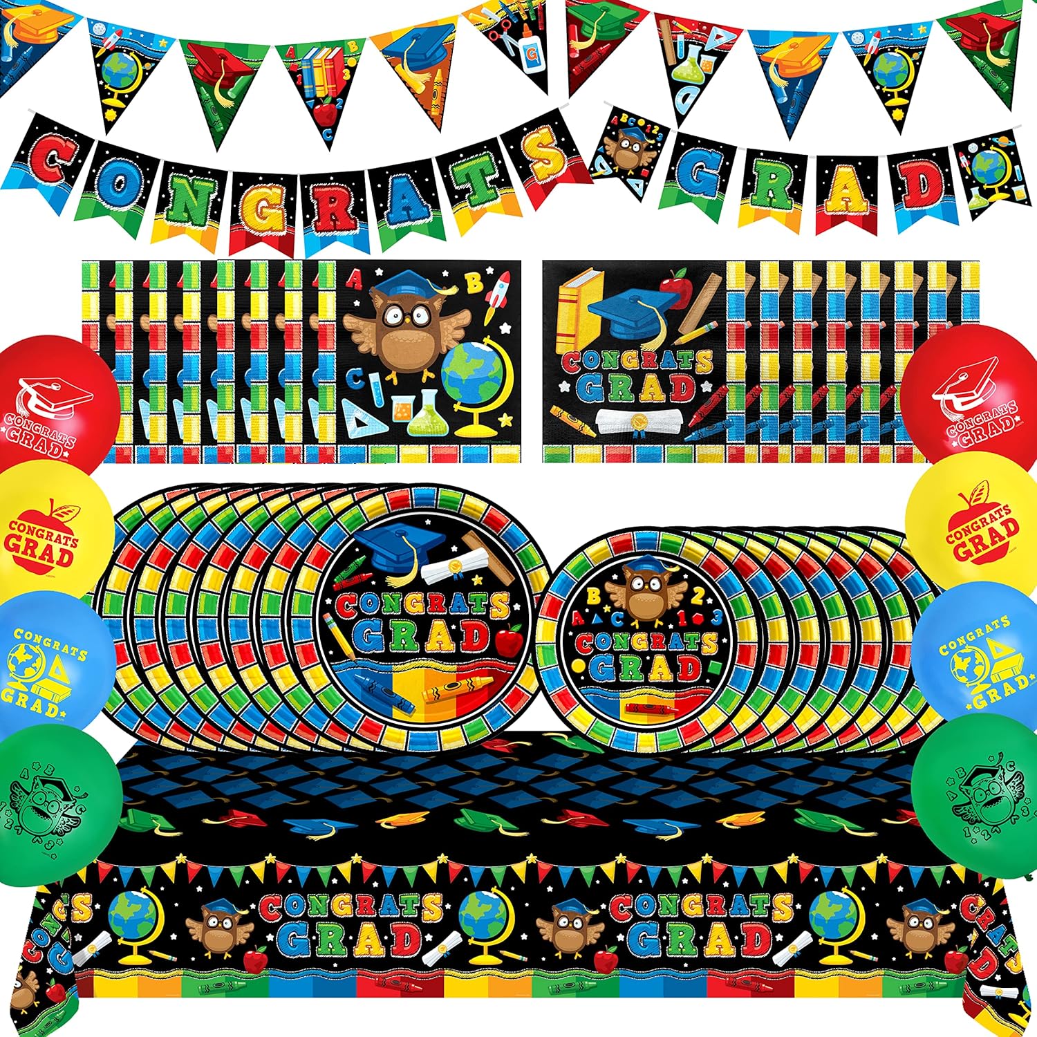 Treasures Gifted Preschool Graduation Decor Set for 16 Guests