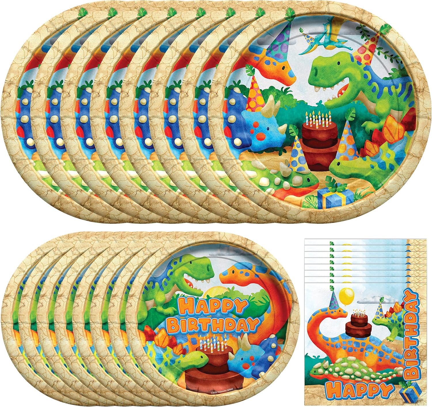 Treasures Gifted Dinosaur Party Supplies for 24 Guests