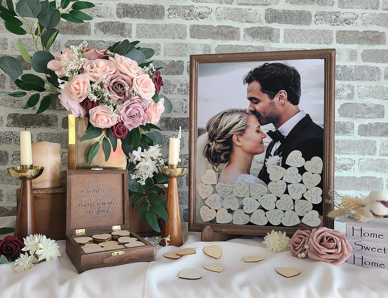 Rustic Barn Wood Drop Top Guest Book Frame